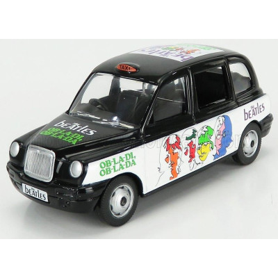 CORGI AUSTIN LONDON TAXI LTI TX4 2014 - THE BEATLES - OB-LA-DI OB-LA-DA - BLACK WHITE 1/36