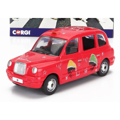 CORGI AUSTIN LONDON TAXI LTI TX4 2007 - THE BEATLES - CHRISTMAS TAXI - DARK PINK 1/36