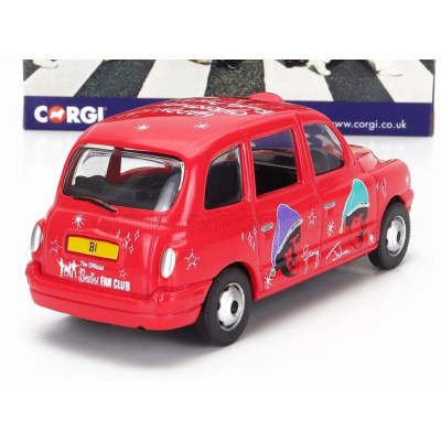 CORGI AUSTIN LONDON TAXI LTI TX4 2007 - THE BEATLES - CHRISTMAS TAXI - DARK PINK 1/36