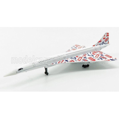 CORGI AEROSPATIALE CONCORDE AIRPLANE 1969 - 18.0 cm X 8.5 cm - WHITE 1/100
