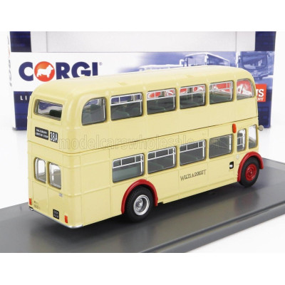 CORGI BRISTOL LODEKKA FS68 AUTOBUS WILTS AND DORSET 38A SALISBURY LIMITED STOP 1956 - CREAM RED 1/76