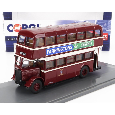 CORGI GUY UTILITY AUTOBUS BURTON CORPORATION 6 ANGLESEY 1960 - RED CREAM 1/76