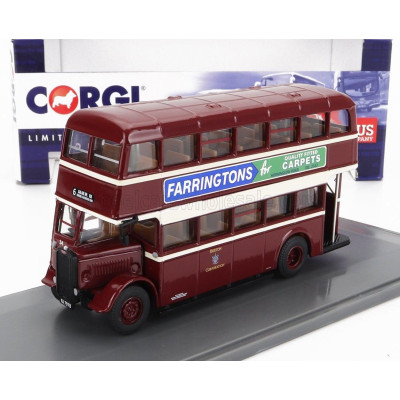 CORGI GUY UTILITY AUTOBUS BURTON CORPORATION 6 CALAIS 1960 - RED CREAM 1/76