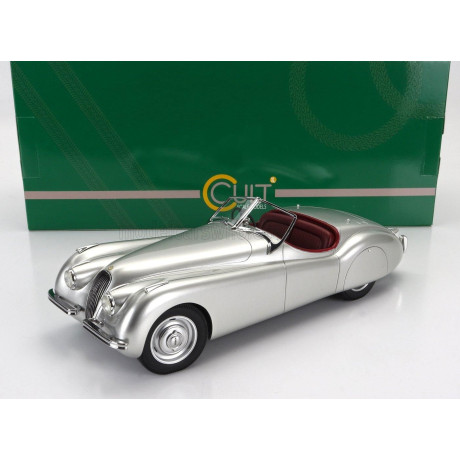 CULT SCALE MODELS JAGUAR XK120 OTS SPIDER CABRIOLET OPEN 1948 - SILVER 1/18