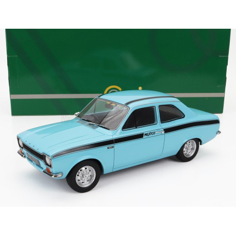 CULT SCALE MODELS FORD ENGLAND ESCORT MKI MEXICO 1973 - BLUE BLACK 1/18