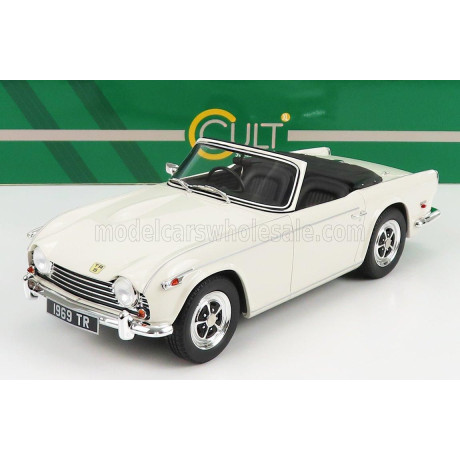 CULT SCALE MODELS TRIUMPH TR5 SPIDER 1967 - WHITE 1/18