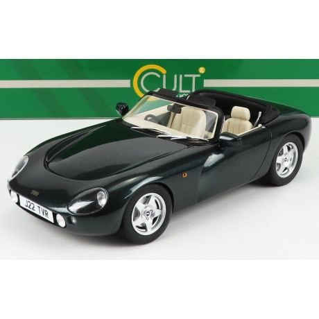 CULT SCALE MODELS TVR GRIFFITH SPIDER OPEN 1993 - GREEN MET 1/18
