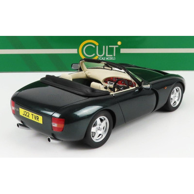 CULT SCALE MODELS TVR GRIFFITH SPIDER OPEN 1993 - GREEN MET 1/18