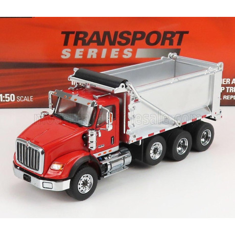 DM MODELS INTERNATIONAL HK620 TRUCK CASSONE RIBALTABILE 4-ASSI 2010 - RED 1/50