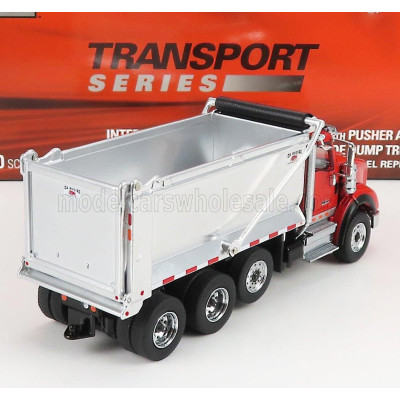 DM MODELS INTERNATIONAL HK620 TRUCK CASSONE RIBALTABILE 4-ASSI 2010 - RED 1/50