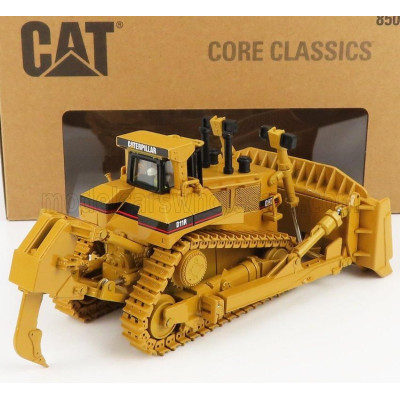 DM MODELS CATERPILLAR CATD11R DOZER RUSPA CINGOLATA - SCRAPER TYPE TRACTOR - YELLOW BLACK 1/50