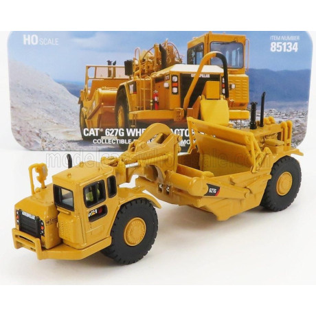 DM MODELS CATERPILLAR CAT627G RUSPA GOMMATA - WHEEL TRACTOR SCRAPER - YELLOW BLACK 1/87