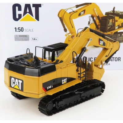 DM MODELS CATERPILLAR CAT347D ESCAVATORE CINGOLATO - TRACTOR HYDRAULIC EXCAVATOR SCRAPER - YELLOW BLACK 1/50