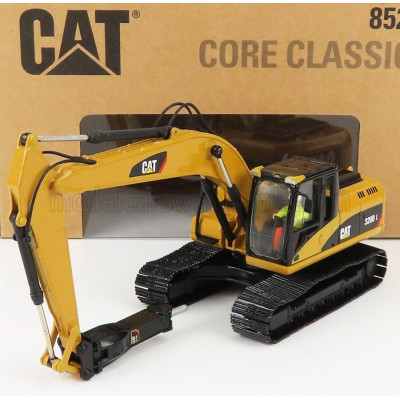 DM MODELS CATERPILLAR CAT320D ESCAVATORE CINGOLATO - TRACTOR HYDRAULIC EXCAVATOR SCRAPER WITH HAMMER - YELLOW BLACK 1/50
