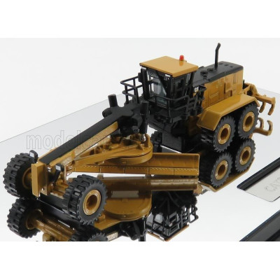 DM MODELS CATERPILLAR CAT24M RUSPA LIVELLATRICE GOMMATA -  SCRAPER TRACTOR MOTOR GRADER - YELLOW BLACK 1/125