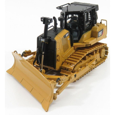 DM MODELS CATERPILLAR CATD7E RUSPA CINGOLATA - SCRAPER TYPE TRACTOR - YELLOW BLACK 1/50