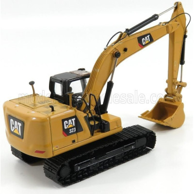 DM MODELS CATERPILLAR CAT323 ESCAVATORE CINGOLATO - TRACTOR HYDRAULIC EXCAVATOR - NEXT GENERATION - YELLOW BLACK 1/50