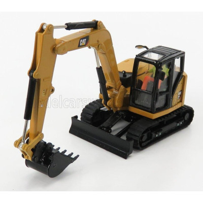 DM MODELS CATERPILLAR CAT308 CR ESCAVATORE CINGOLATO - TRACTOR HYDRAULIC MINI EXCAVATOR - YELLOW BLACK 1/50