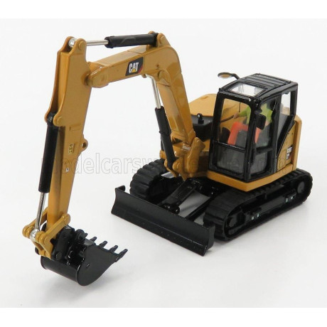 DM MODELS CATERPILLAR CAT308 CR ESCAVATORE CINGOLATO - TRACTOR HYDRAULIC MINI EXCAVATOR - YELLOW BLACK 1/50
