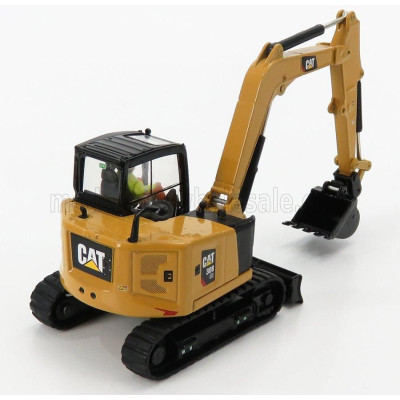 DM MODELS CATERPILLAR CAT308 CR ESCAVATORE CINGOLATO - TRACTOR HYDRAULIC MINI EXCAVATOR - YELLOW BLACK 1/50