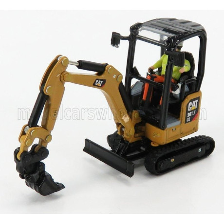 DM MODELS CATERPILLAR CAT301.7 CR ESCAVATORE CINGOLATO - TRACTOR HYDRAULIC MINI EXCAVATOR - YELLOW BLACK 1/50