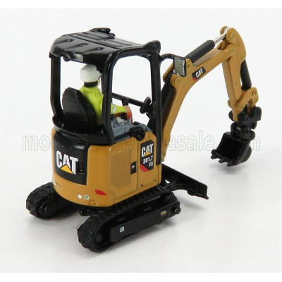 DM MODELS CATERPILLAR CAT301.7 CR ESCAVATORE CINGOLATO - TRACTOR HYDRAULIC MINI EXCAVATOR - YELLOW BLACK 1/50