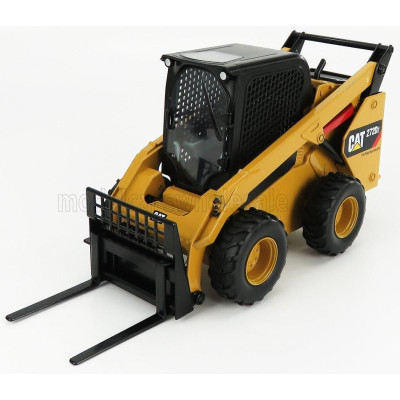 DM MODELS CATERPILLAR CAT272D RUSPA GOMMATA - SKID STEER LOADER - YELLOW BLACK 1/16