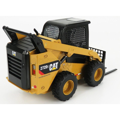 DM MODELS CATERPILLAR CAT272D RUSPA GOMMATA - SKID STEER LOADER - YELLOW BLACK 1/16
