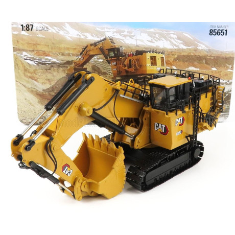 DM MODELS CATERPILLAR CAT6060 ESCAVATORE CINGOLATO - TRACTOR HYDRAULIC EXCAVATOR MINING FRONT SHOVEL SCRAPER - YELLOW BLACK 1/87