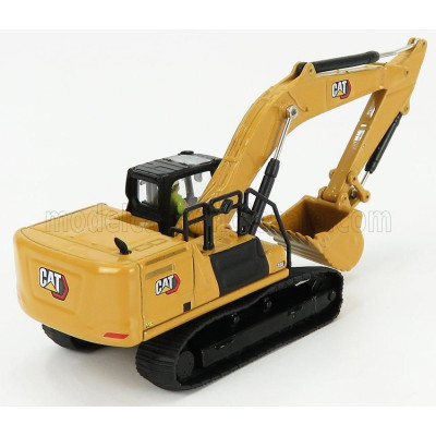 DM MODELS CATERPILLAR CAT336 ESCAVATORE CINGOLATO - TRACTOR HYDRAULIC EXCAVATOR - YELLOW BLACK 1/87