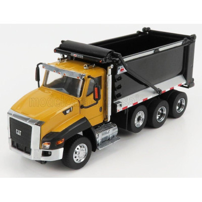 DM MODELS CATERPILLAR CT660 CASSONE RIBALTABILE 4-ASSI 2016 - DUMP TRUCK - YELLOW BLACK 1/50