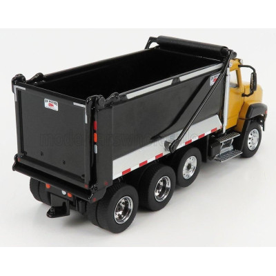DM MODELS CATERPILLAR CT660 CASSONE RIBALTABILE 4-ASSI 2016 - DUMP TRUCK - YELLOW BLACK 1/50