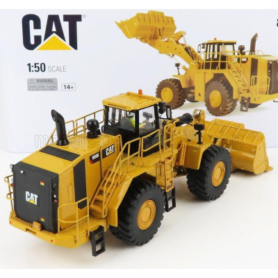 DM MODELS CATERPILLAR CAT994K RUSPA GOMMATA - SCRAPER TRACTOR WHEEL LOADER - YELLOW BLACK 1/50