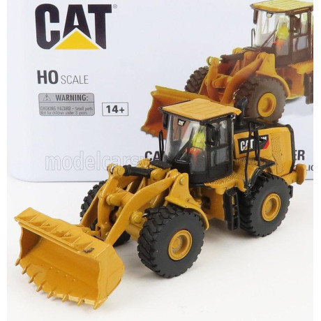 DM MODELS CATERPILLAR CAT966M RUSPA GOMMATA - SCRAPER TRACTOR WHEEL LOADER - YELLOW BLACK 1/87