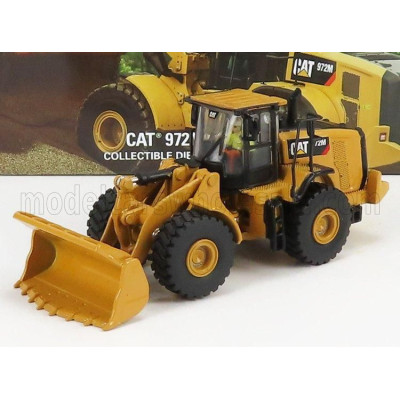 DM MODELS CATERPILLAR CAT972M RUSPA GOMMATA - SCRAPER TRACTOR WHEEL LOADER - YELLOW BLACK 1/87