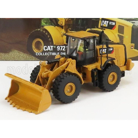 DM MODELS CATERPILLAR CAT972M RUSPA GOMMATA - SCRAPER TRACTOR WHEEL LOADER - YELLOW BLACK 1/87