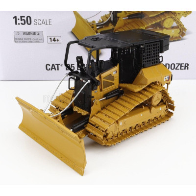 DM MODELS CATERPILLAR CATD5 LGP FIRE SUPPRESSION DOZER RUSPA CINGOLATA - SCRAPER TYPE TRACTOR - YELLOW BLACK 1/50