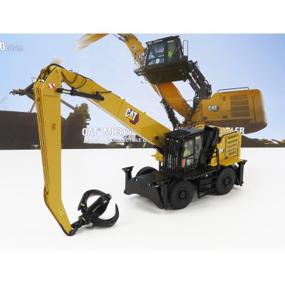 DM MODELS CATERPILLAR CATMH3040 GOMMATO - TRACTOR WHEEL MATERIAL HANDLER - YELLOW BLACK 1/50