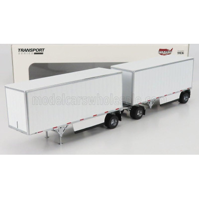 DM MODELS TRAILER AUTO-ARTICOLATO WABASH NATIONAL 28' - WHITE 1/50