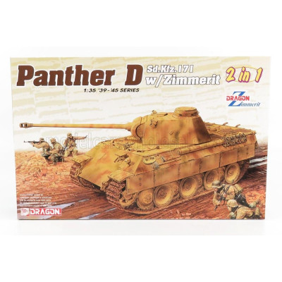 DRAGON ARMOR TANK PANTHER-D Sd.Kfz.171 w-ZIMMERIT 1939 - 1945 - MILITARY 1/35