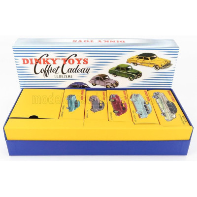 EDICOLA BUICK COFFRET CADEAU TOURISME SET 5X ROADMASTER 1955 - PEUGEOT 203 1940 - FORD VEDETTE 1954 - CITROEN 2CV 1955 - SIMCA 9