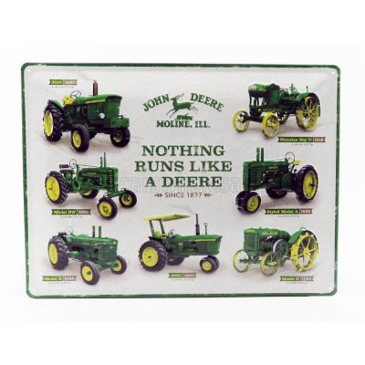 EDICOLA ACCESSORIES 3D METAL PLATE - JOHN DEERE CHART - GREEN YELLOW 1/1