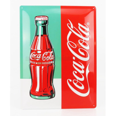 EDICOLA ACCESSORIES 3D METAL PLATE - COCA-COLA BOTTLE LIMITED - RED GREEN WHITE 1/1