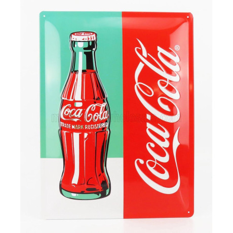 EDICOLA ACCESSORIES 3D METAL PLATE - COCA-COLA BOTTLE LIMITED - RED GREEN WHITE 1/1