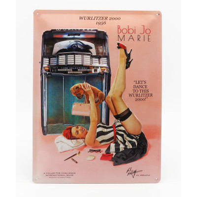 EDICOLA ACCESSORIES 3D METAL PLATE - WURLITZER 2000 BOBI JO MARI - PINK BLACK 1/1