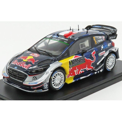 EDICOLA FORD ENGLAND FIESTA WRC TEAM M-SPORT N 1 WINNER RALLY MONTECARLO WORLD CHAMPION 2017 S.OGIER - J.INGRASSIA - BLUE RED YE