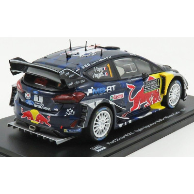 EDICOLA FORD ENGLAND FIESTA WRC TEAM M-SPORT N 1 WINNER RALLY MONTECARLO WORLD CHAMPION 2017 S.OGIER - J.INGRASSIA - BLUE RED YE