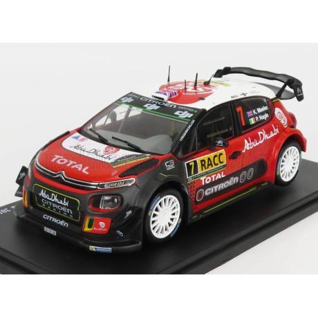 EDICOLA CITROEN C3 WRC ABU DHABI N 7 RALLY RAC CATALUNYA COSTA DURADA 2017 K.MEEKE - P.NAGLE - BLACK GREY WHITE 1/24
