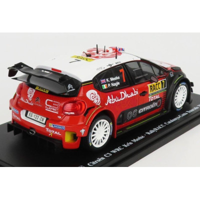 EDICOLA CITROEN C3 WRC ABU DHABI N 7 RALLY RAC CATALUNYA COSTA DURADA 2017 K.MEEKE - P.NAGLE - BLACK GREY WHITE 1/24