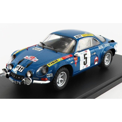 EDICOLA RENAULT A110 ALPINE ELF N 5 RALLY PORTUGAL 1973 J.L THERIER - J.JAUBERT - BLUE MET 1/24